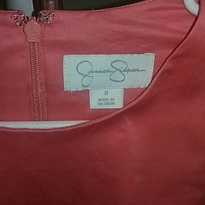 Jessica Simpson  peach dress