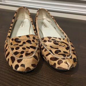 Steve Madden leopard print penny loafers