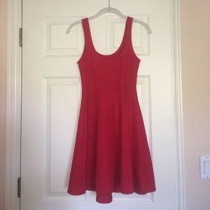 Beautiful red textured skater dress