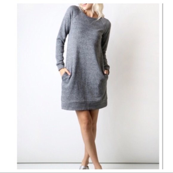 French terry jersey dress - Picture 3 of 4