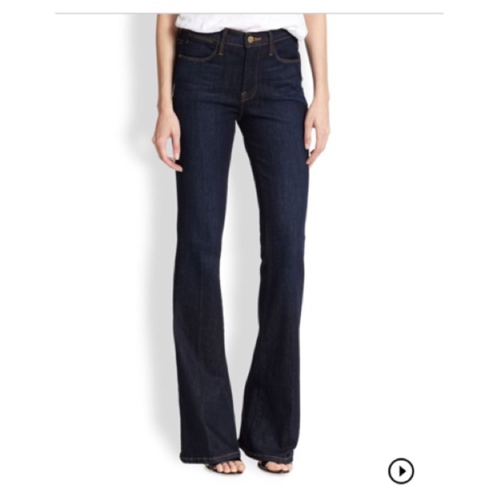 Frame Le High Flare size 26 NWT dark blue