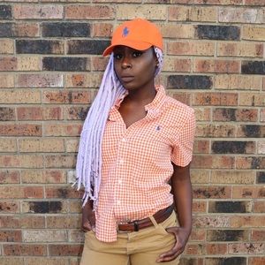 Orange Plaid  Ralph Lauren Top