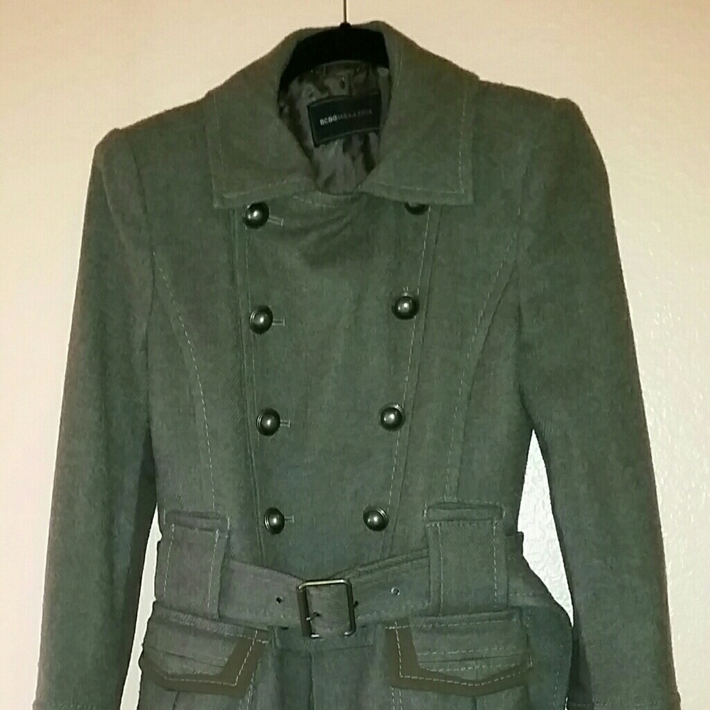 BCBGMAXAZRIA Military Style Coat