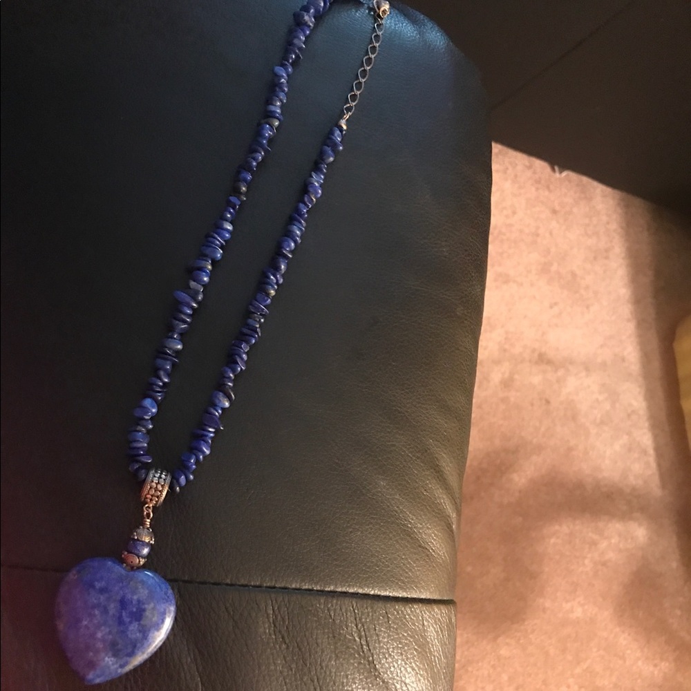 Blue statement necklace
