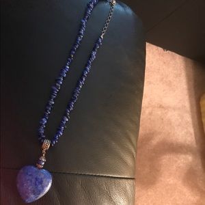 Blue statement necklace