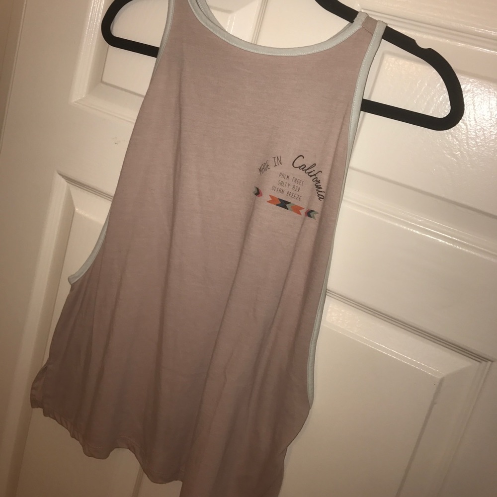 Dusty pink tank with open arms size XS NEW NO TAGS