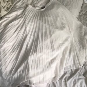 ASOS midi white flowy skirt