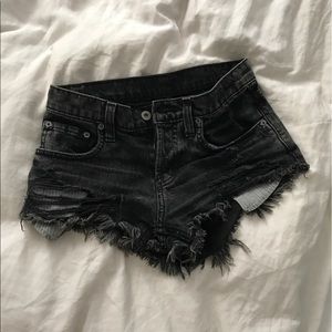 Carmar denim shorts in faded black