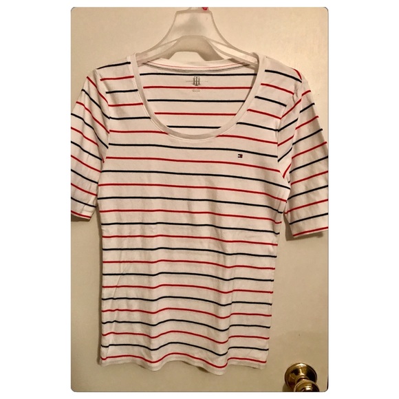 🚫SOLD🚫Tommy Hilfiger Striped Top - Picture 1 of 3