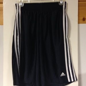 Adidas ball shorts blue white small athletic workout