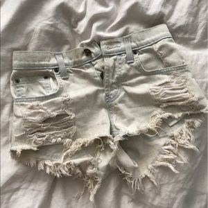 Carmar denim shorts in bleached denim