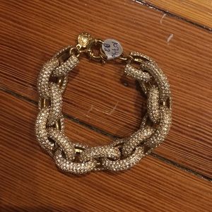 J. Crew gold and diamond knot bracelet
