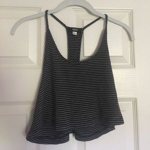 Urban Outfitters grey striped crop top
