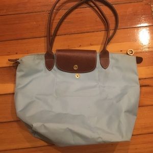 Longchamp baby blue small tote