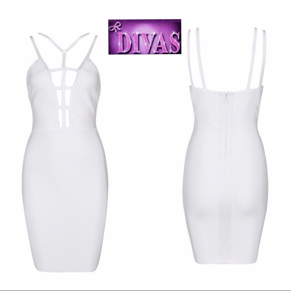 White Bandage Dress - Picture 2 of 4