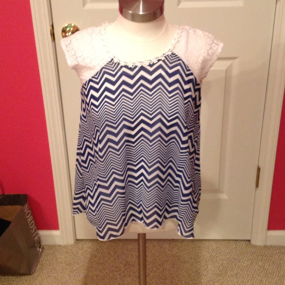 SOLD! Chevron Blouse with Built in Tank