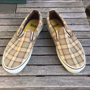 Vans plaid slip-ons