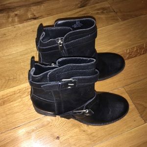 Black Biker Ankle Booties
