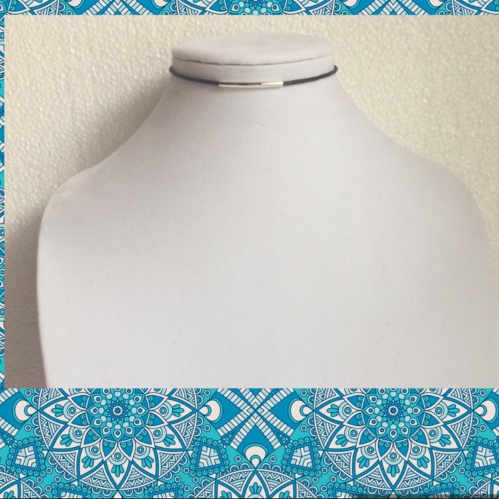 Silver Accent Cord Choker