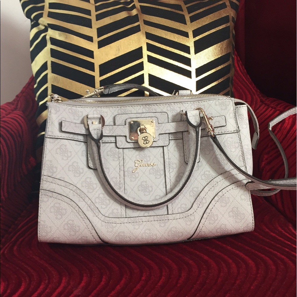 Authentic Guess Greyson Faux Leather Satchel