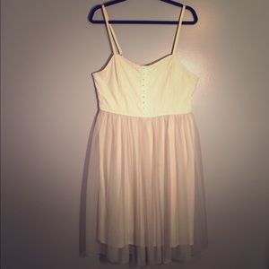 Blush pink tulle sweetheart dress