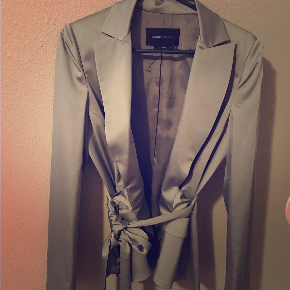 BCBG satin blazer