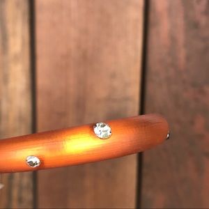 Alexis Bittar Orange Rhinestone Bangle