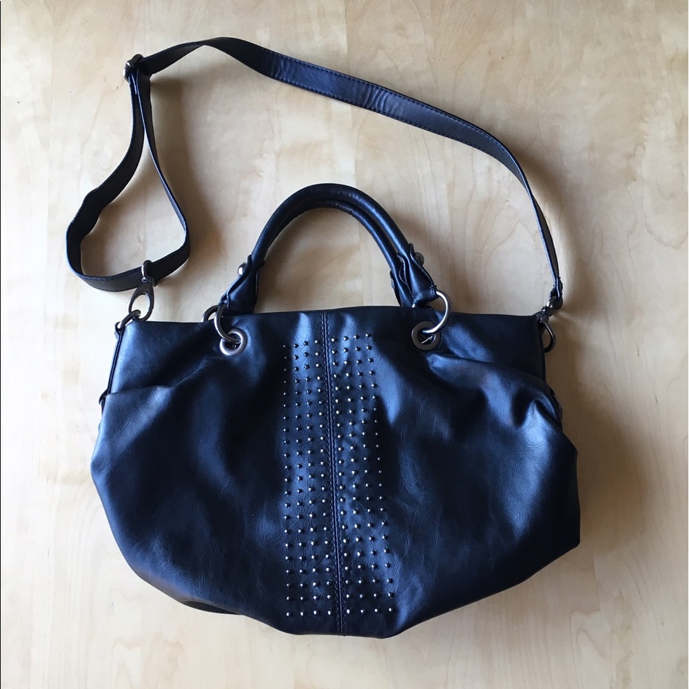 Nine West black studded bag