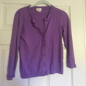 Kate Spade purple ¾ sleeve cardigan