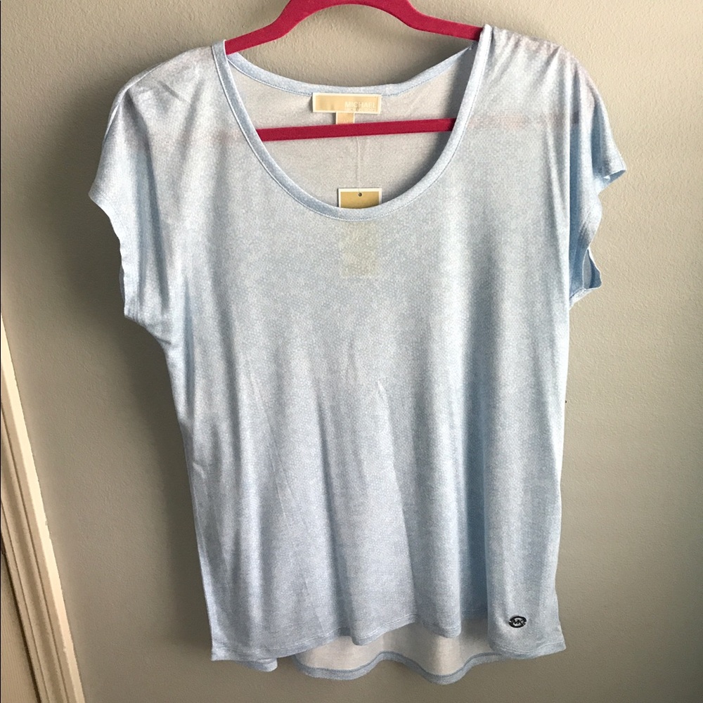New Michael Kors Perfect Baby Blue Top