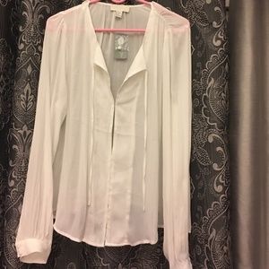 White sheer blouse