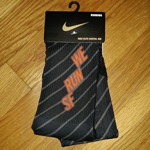 New Nike Elite Digital Ink Running Socks Crew