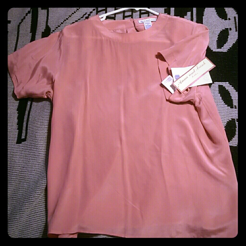 100% silk pink Blouse