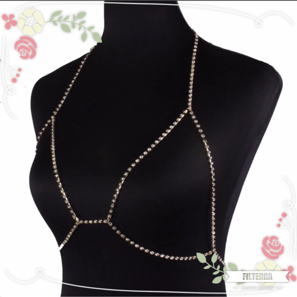 ✨ONE LEFT✨Gold or Silver Bra Body Chain - Picture 3 of 7