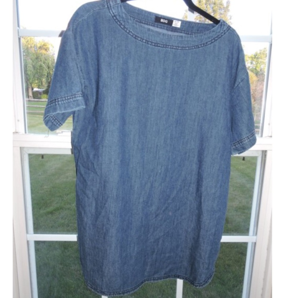 Oversized blue denim dress