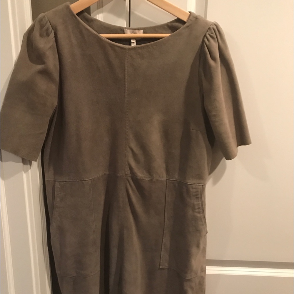 Gray suede dress