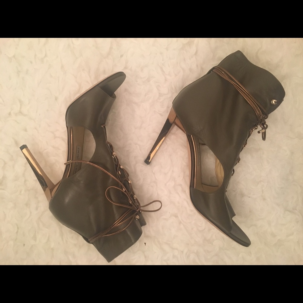 Jimmy Choo peep toe booties