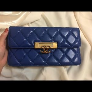 Blue Chanel leather bag