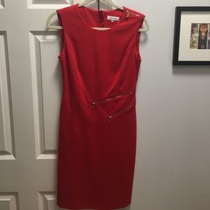 Calvin Klein exposed zipper dress
