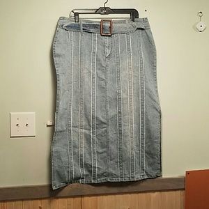 Route 66 Denim Maxi Skirt