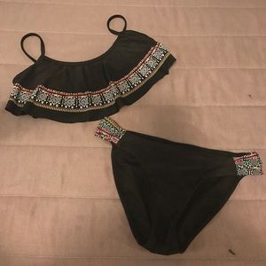 ☀️☀️☀️aztec ruffle swimsuit