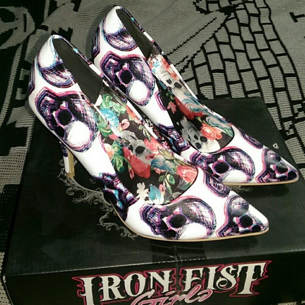 Ironfist Holographic Skull Heels