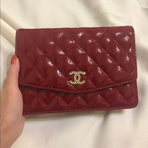 Chanel Shiny red leather bag