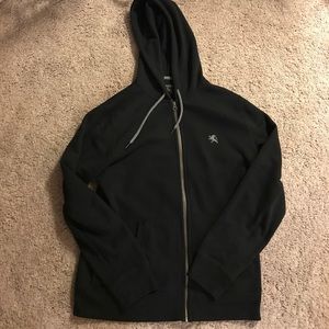 👻 Express Black Fleece Zip Up Hoodie Size Medium