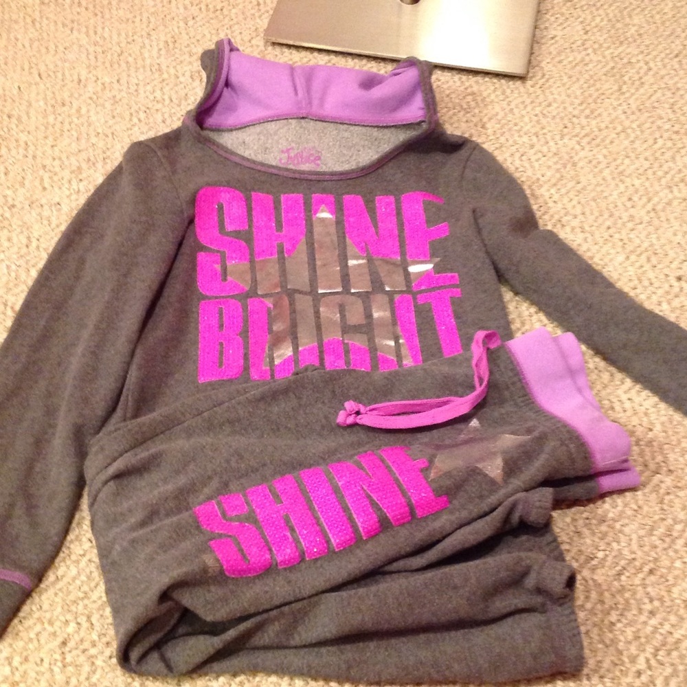 Justice shine bright matching sweatsuit