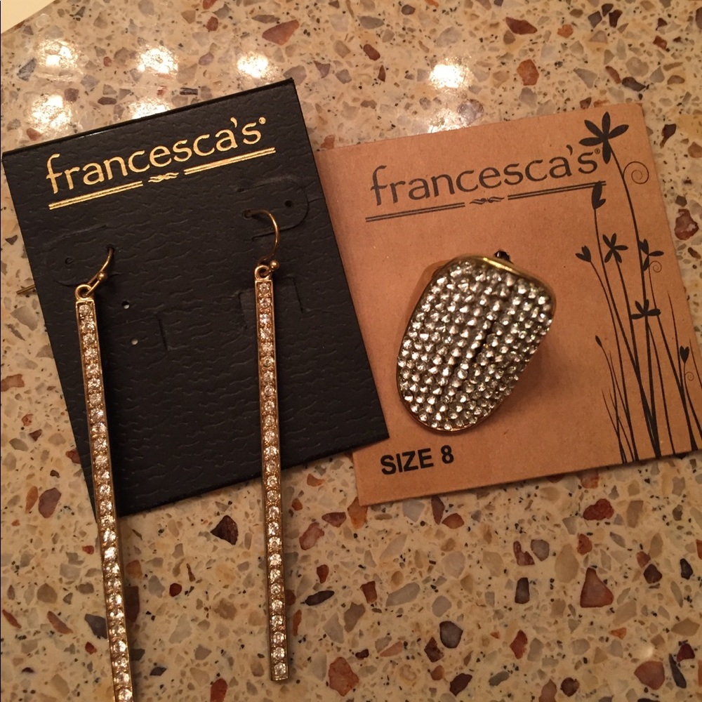 Gold Rhinestone Jewelry Bundle