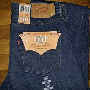 New Boys Levi's 501 Denim Jeans Size 27 x 27