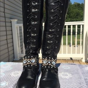 Women's Torrid Jeweled Knee High Boots Size 11W