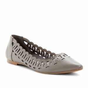 Mixx Shoes Pika Laser Cut Grey Flats