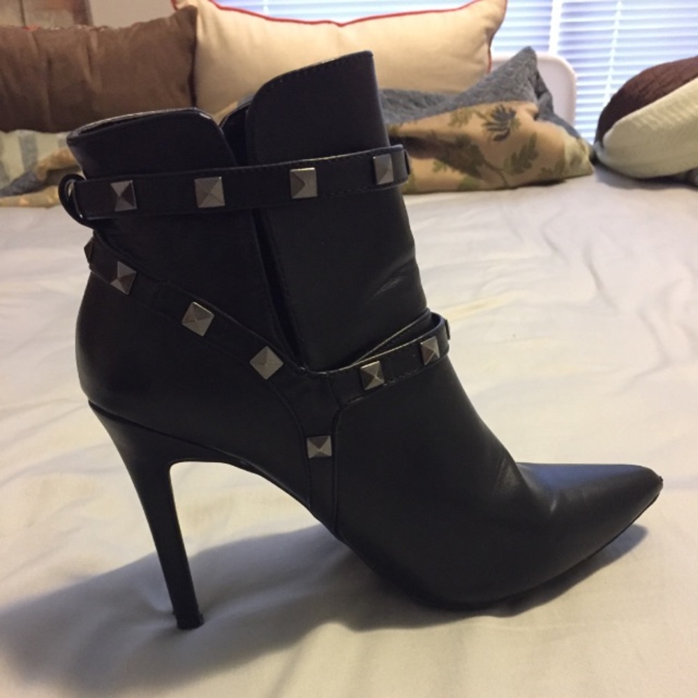 Charlotte Russe boots. Black with silver studs.